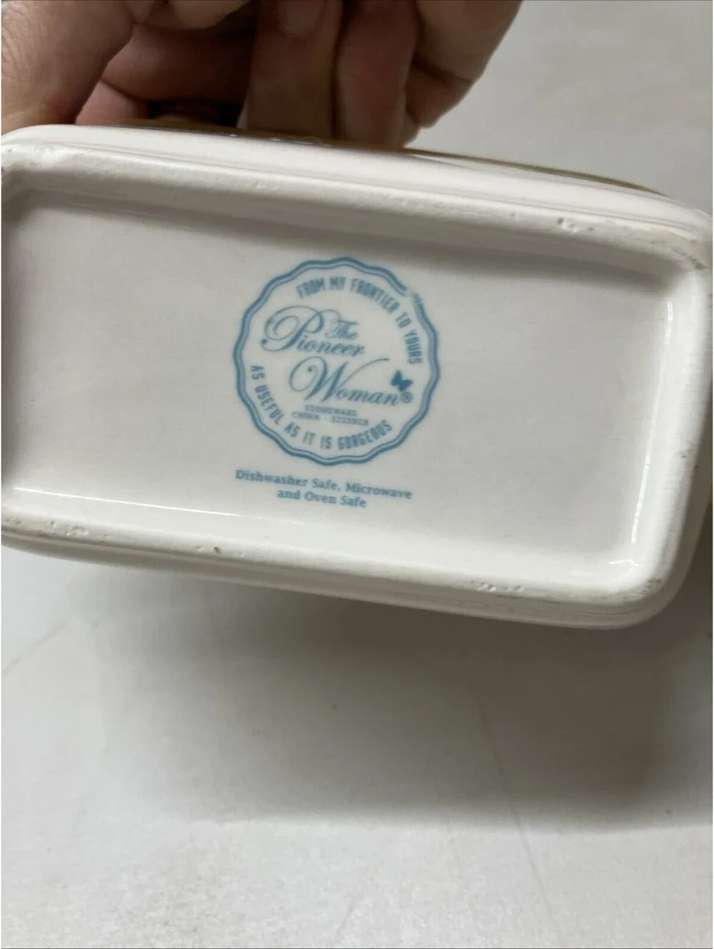 The Pioneer Woman Mini Loaf Pans Ceramic Set of 2 Floral Yellow Teal Stoneware